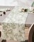 Floral Linen Table Runner for Kitchen & Dining – Farmhouse Sage Flower Print, Beige Linen Blend, 13 x 72 Inch – Indoor & Outdoor Table Decor for Christmas, Holidays, Parties